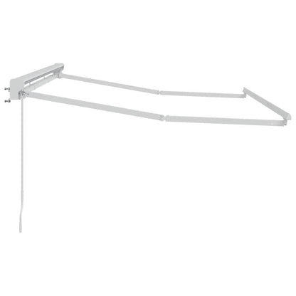 Awning Frame Manual Adjustable White 3 x 2 m Steel