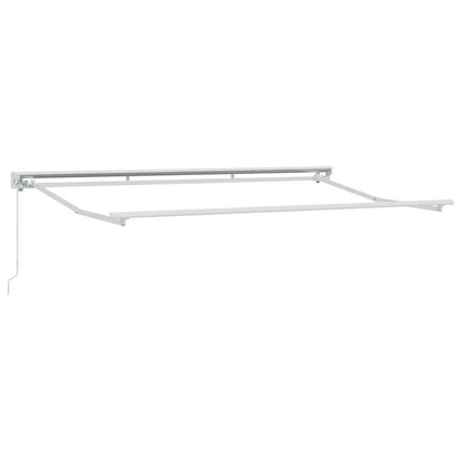 Awning Frame Manual Adjustable White 3.5 x 2 m Steel