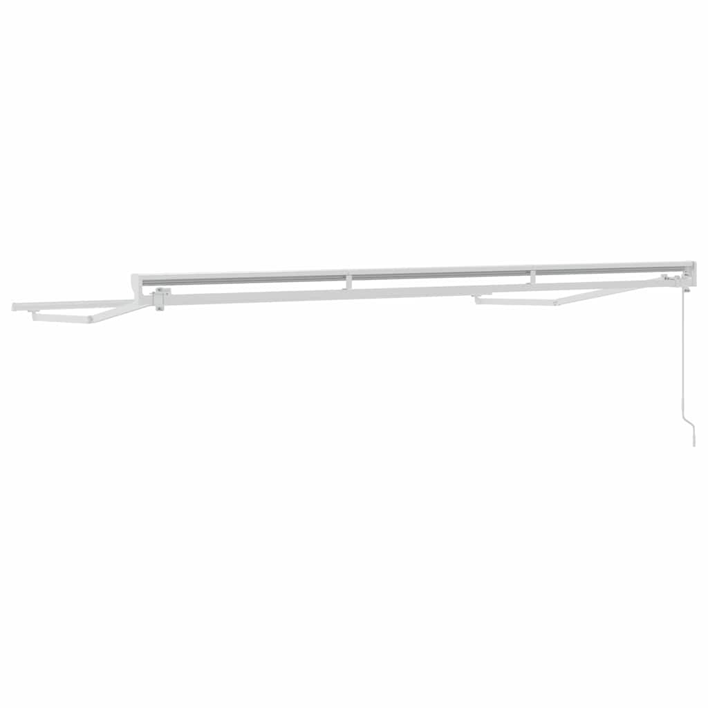 Awning Frame Manual Adjustable White 3.5 x 2 m Steel