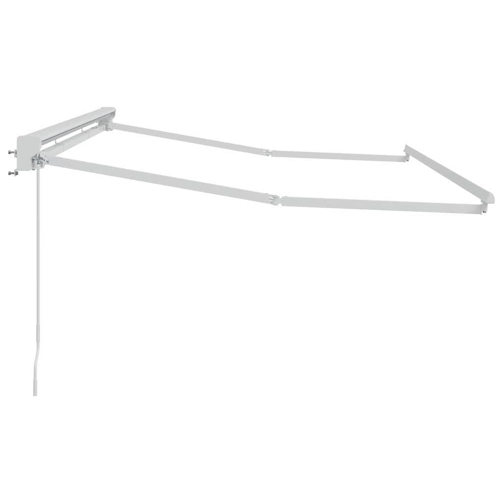 Awning Frame Manual Adjustable White 3.5 x 2 m Steel