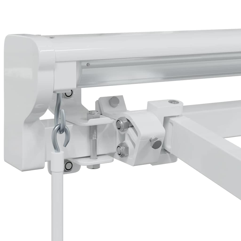 Awning Frame Manual Adjustable White 4 x 2 m Steel