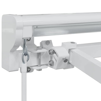 Awning Frame Manual Adjustable White 4 x 2 m Steel