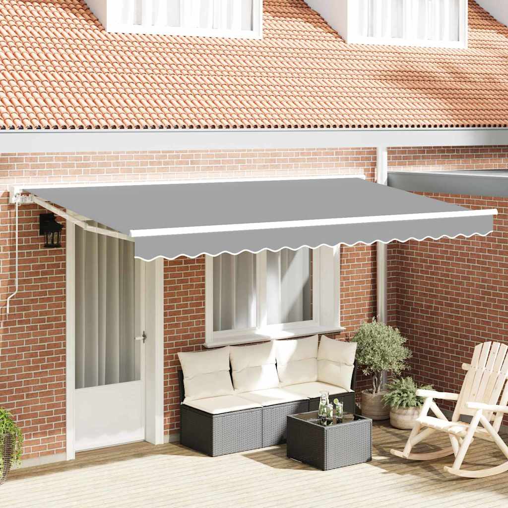 Awning Frame Manual Adjustable White 4 x 2 m Steel