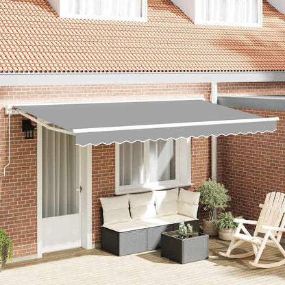Awning Frame Manual Adjustable White 4 x 2 m Steel