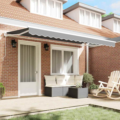 Awning Frame Manual Adjustable White 4 x 2 m Steel