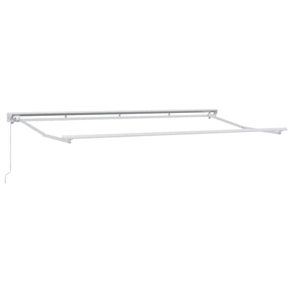 Awning Frame Manual Adjustable White 4 x 2 m Steel