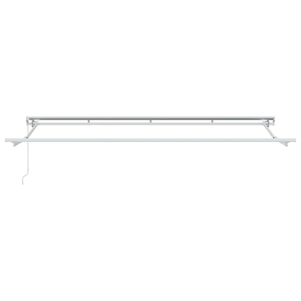 Awning Frame Manual Adjustable White 4 x 2 m Steel