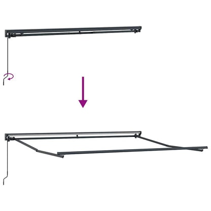 Awning Frame Manual Adjustable Anthracite 3.5 x 2.5 m Steel