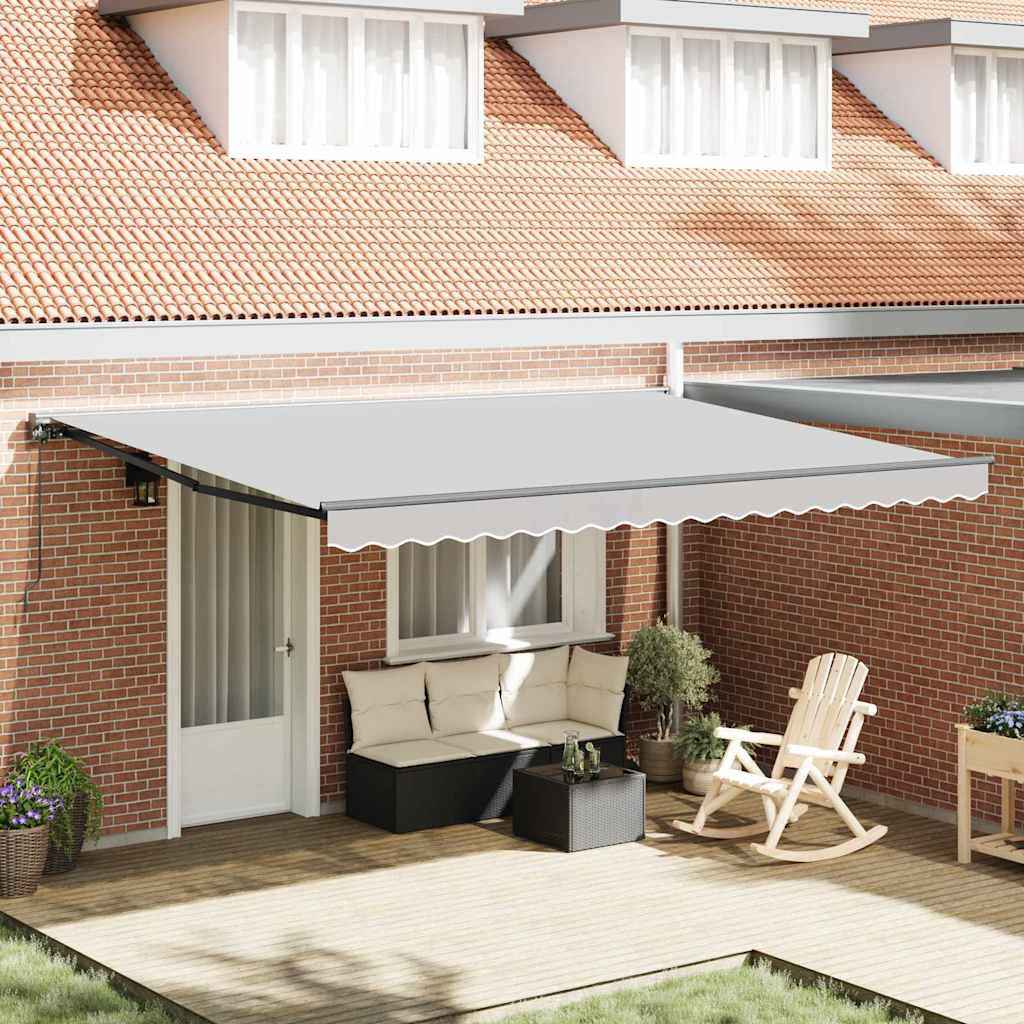 Awning Frame Manual Adjustable Anthracite 4.5 x 3 m Steel