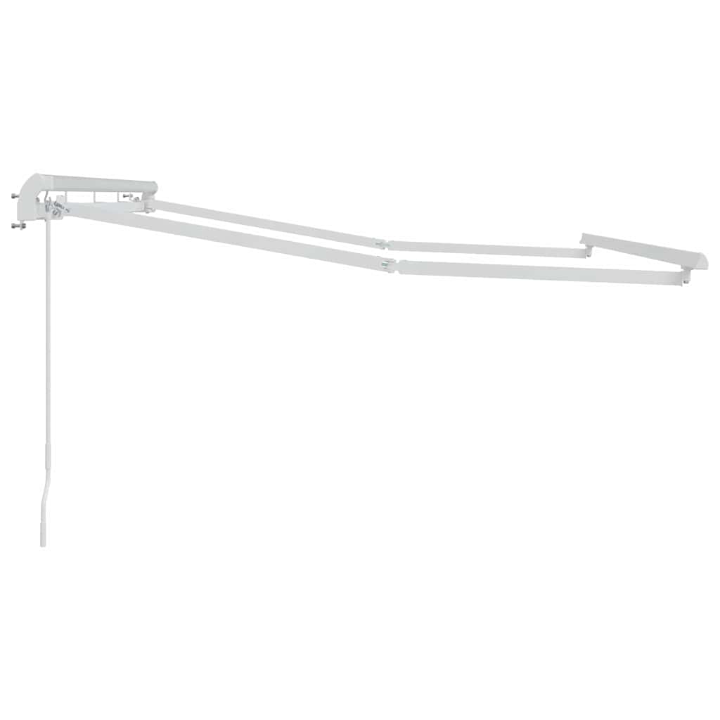 Awning Frame Retractable Manual White 3 x 2 m Metal