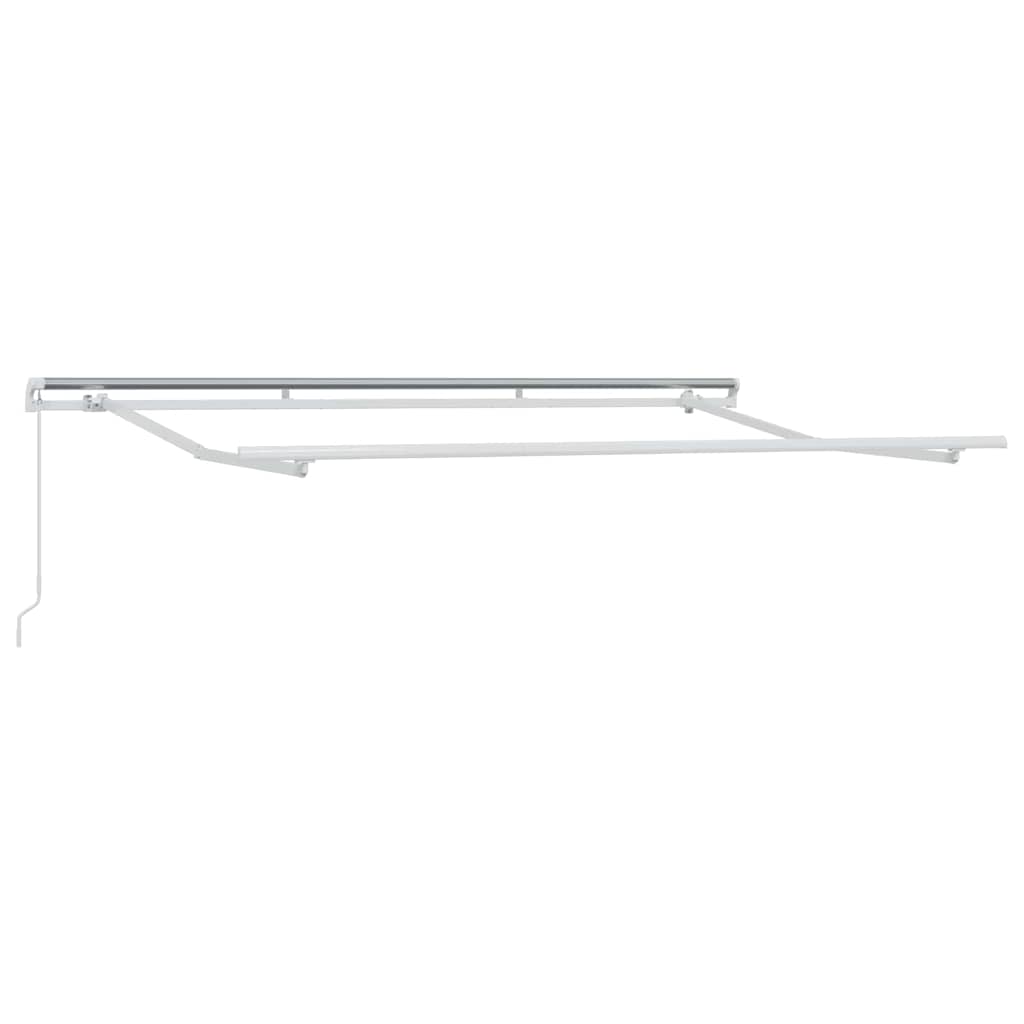 Awning Frame Retractable Manual White 3.5 x 2 m Metal