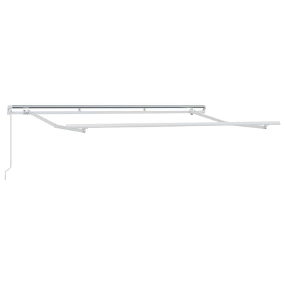Awning Frame Retractable Manual White 3.5 x 2 m Metal