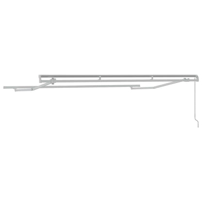 Awning Frame Retractable Manual White 3.5 x 2 m Metal