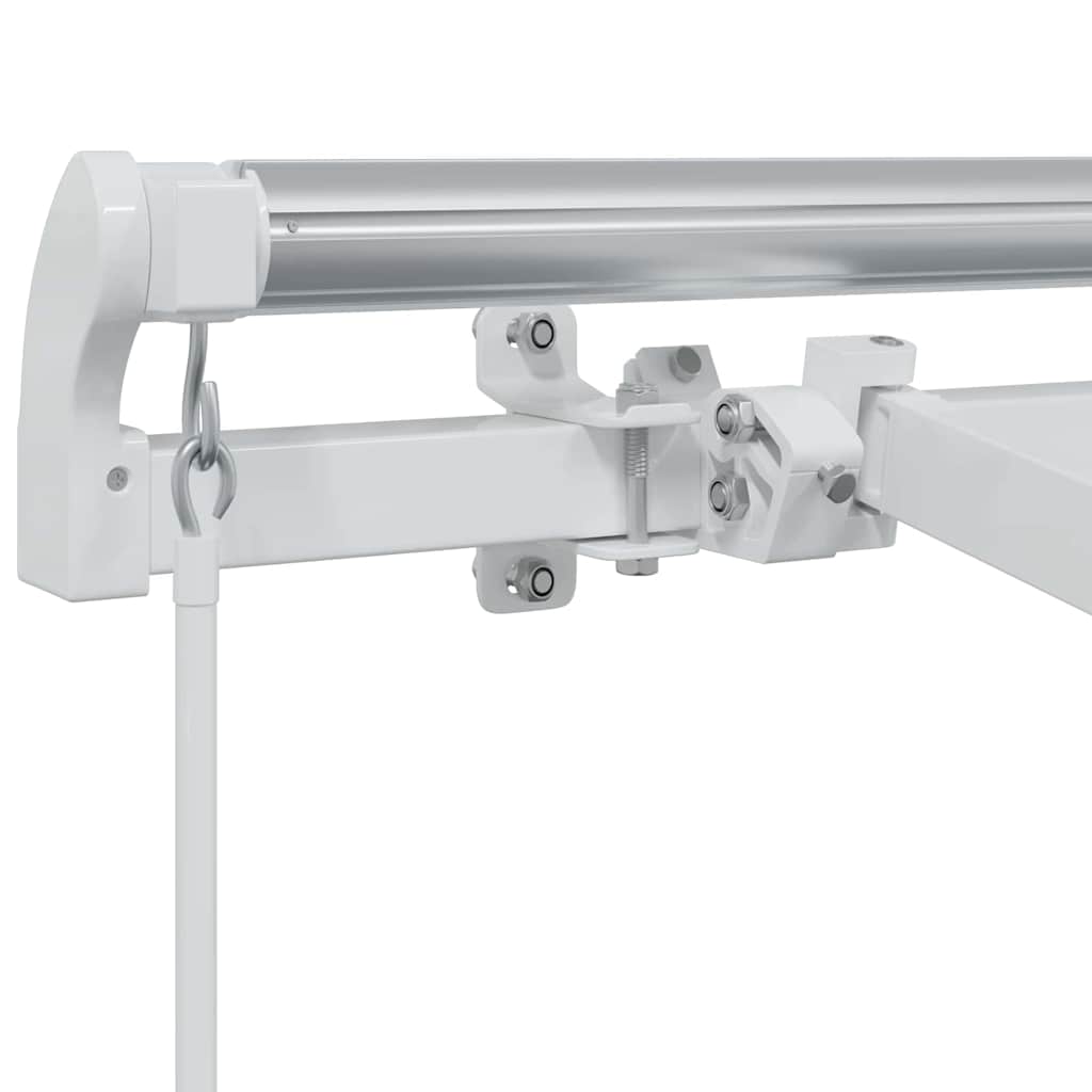 Awning Frame Retractable Manual White 4 x 2 m Metal