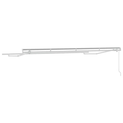 Awning Frame Retractable Manual White 4 x 2 m Metal
