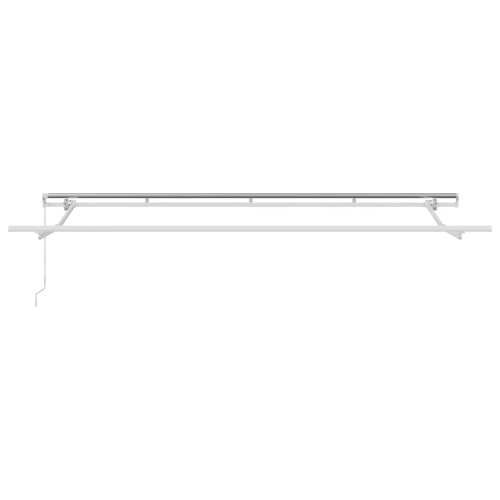 Awning Frame Retractable Manual White 4 x 2 m Metal