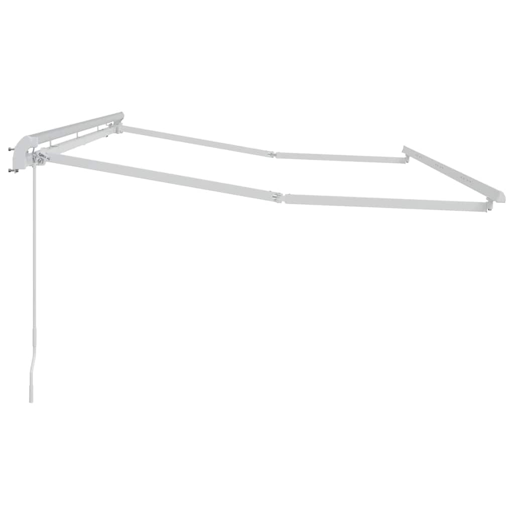 Awning Frame Retractable Manual White 4 x 2 m Metal