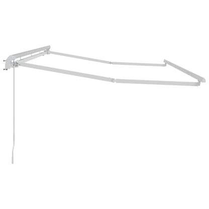 Awning Frame Retractable Manual White 4 x 2 m Metal