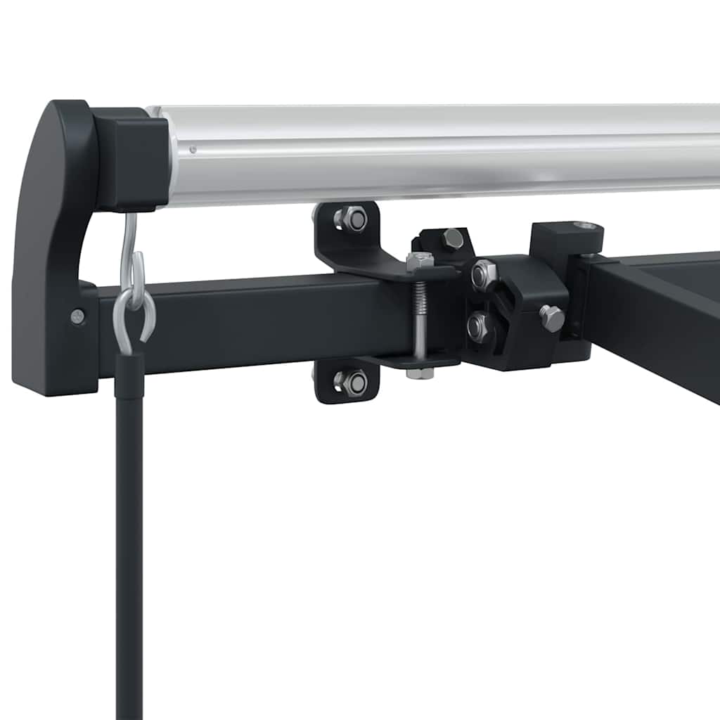 Awning Frame Retractable Manual Anthracite 2.5 x 2 m Metal