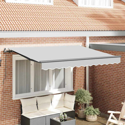 Awning Frame Retractable Manual Anthracite 2.5 x 2 m Metal
