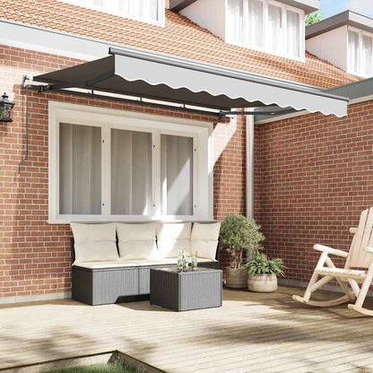Awning Frame Retractable Manual Anthracite 2.5 x 2 m Metal