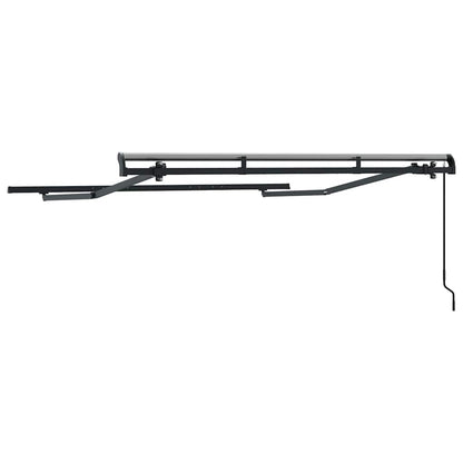 Awning Frame Retractable Manual Anthracite 2.5 x 2 m Metal