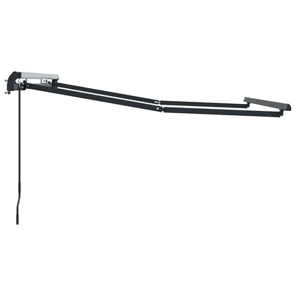 Awning Frame Retractable Manual Anthracite 2.5 x 2 m Metal
