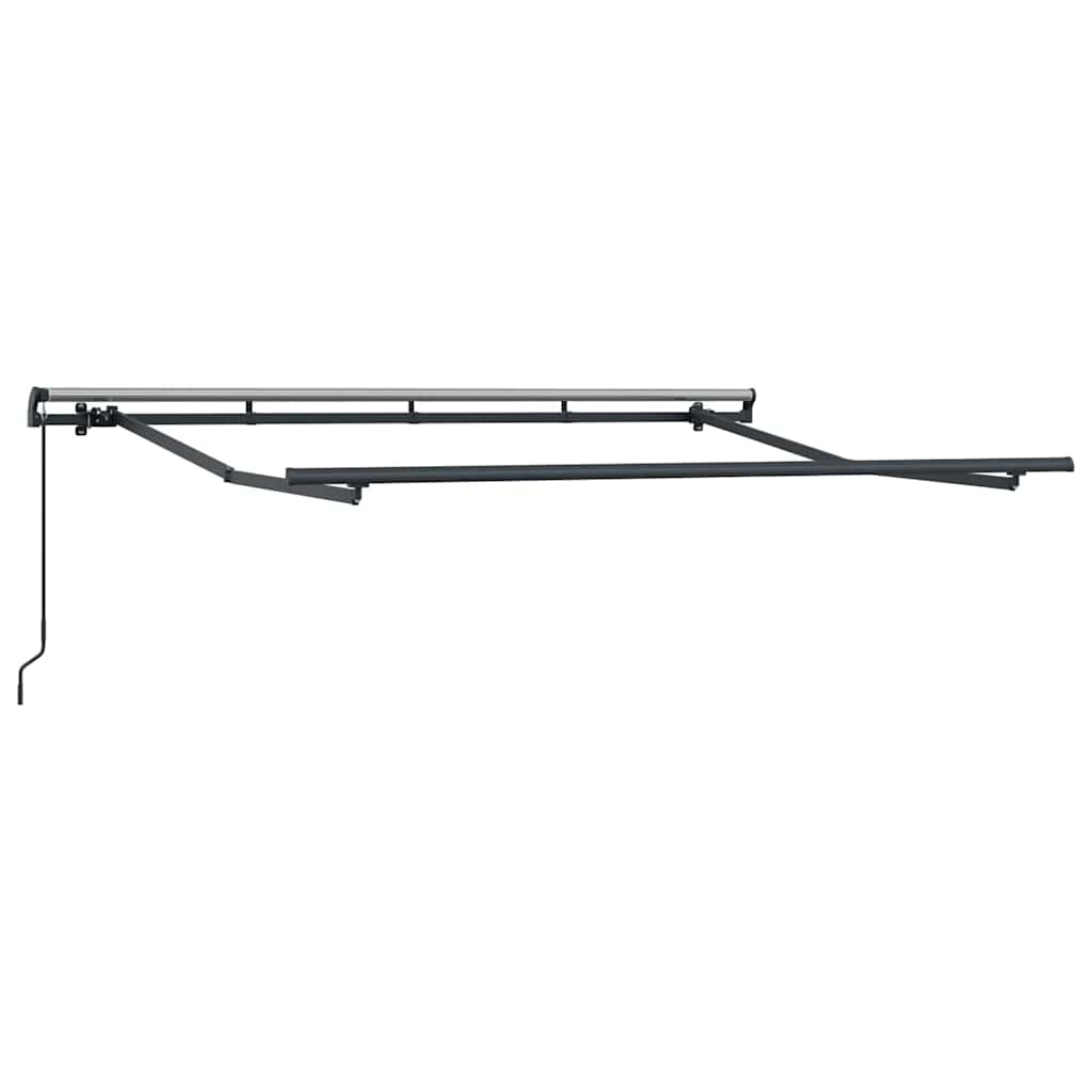 Awning Frame Retractable Manual Anthracite 3 x 2 m Metal
