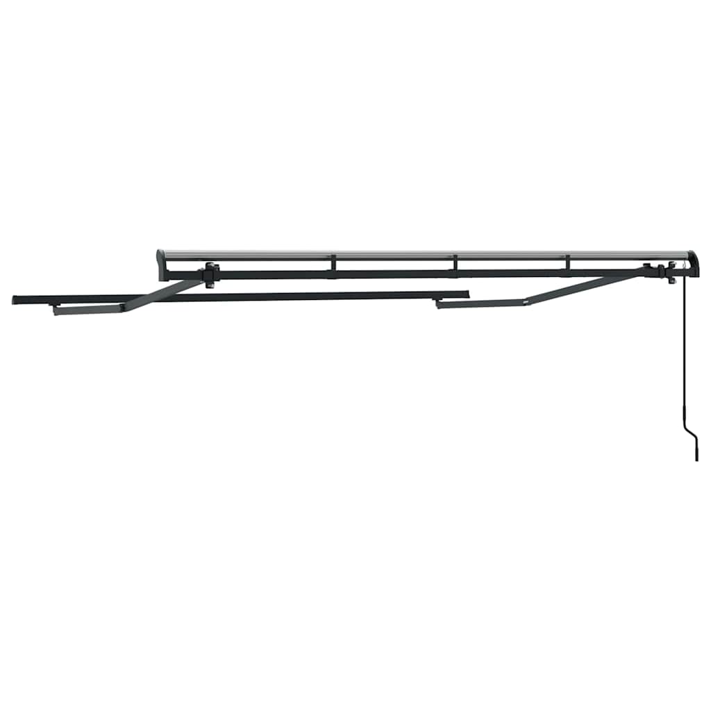 Awning Frame Retractable Manual Anthracite 3 x 2 m Metal