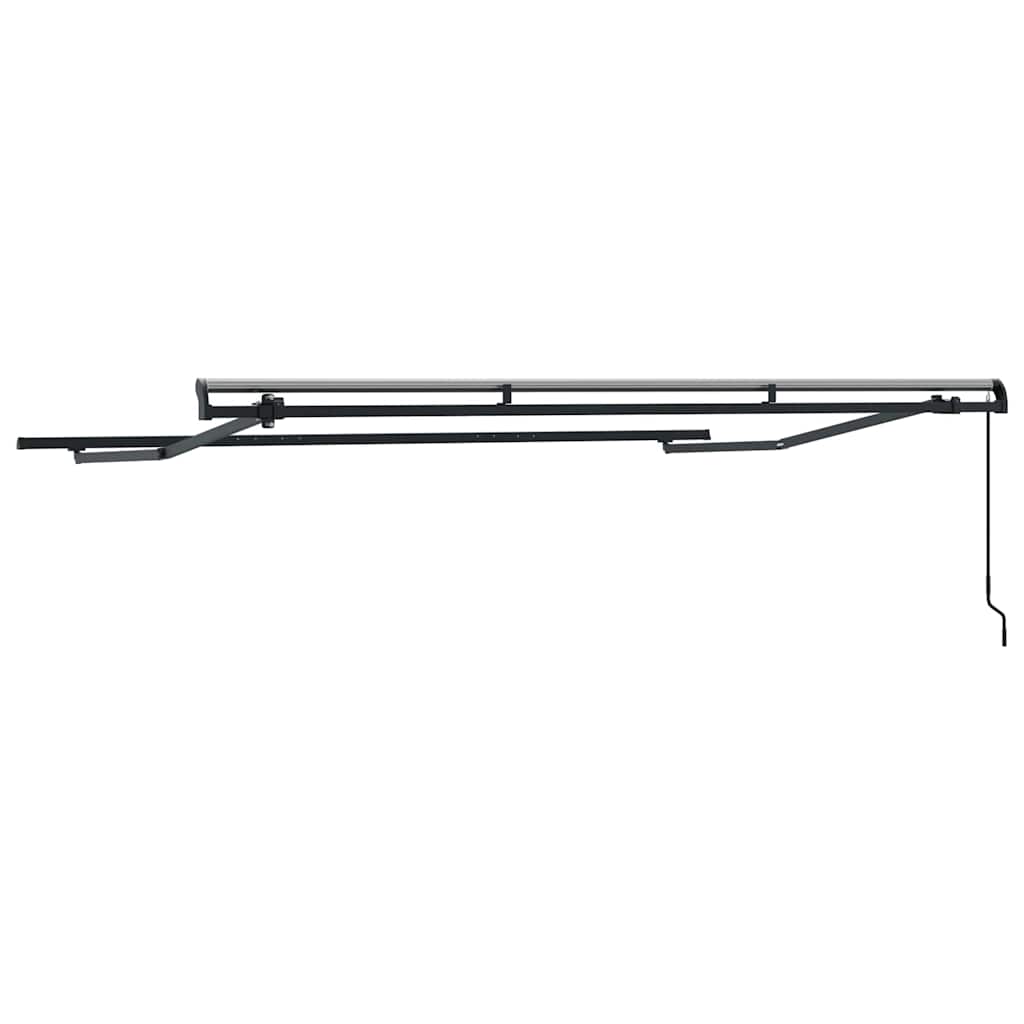 Awning Frame Retractable Manual Anthracite 3.5 x 2 m Metal