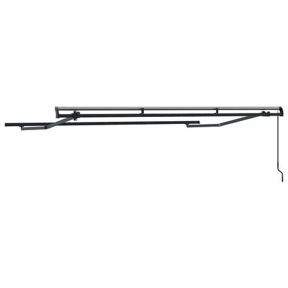 Awning Frame Retractable Manual Anthracite 3.5 x 2 m Metal