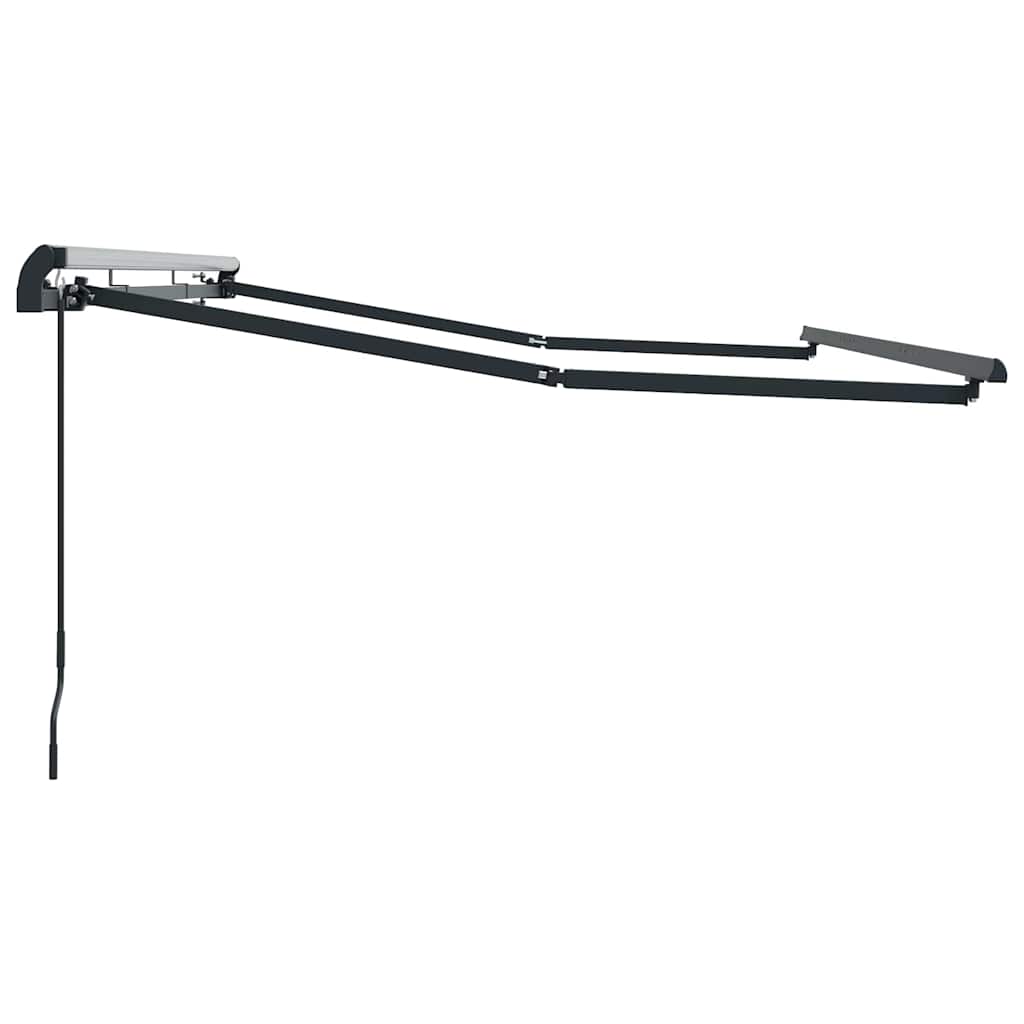 Awning Frame Retractable Manual Anthracite 3.5 x 2 m Metal