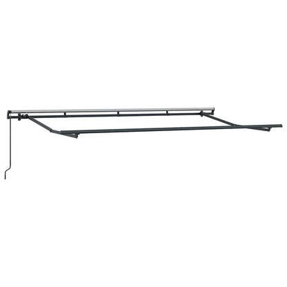 Awning Frame Retractable Manual Anthracite 4 x 2 m Metal