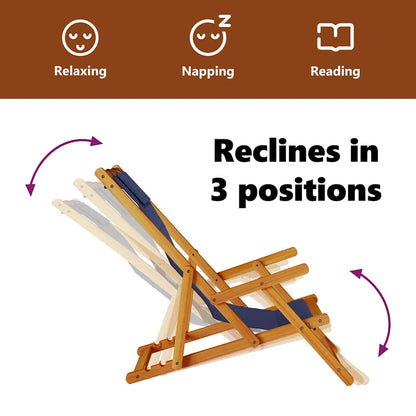 Beach Chair with Cushion Folding 2 pcs Brown Solid Acacia Wood