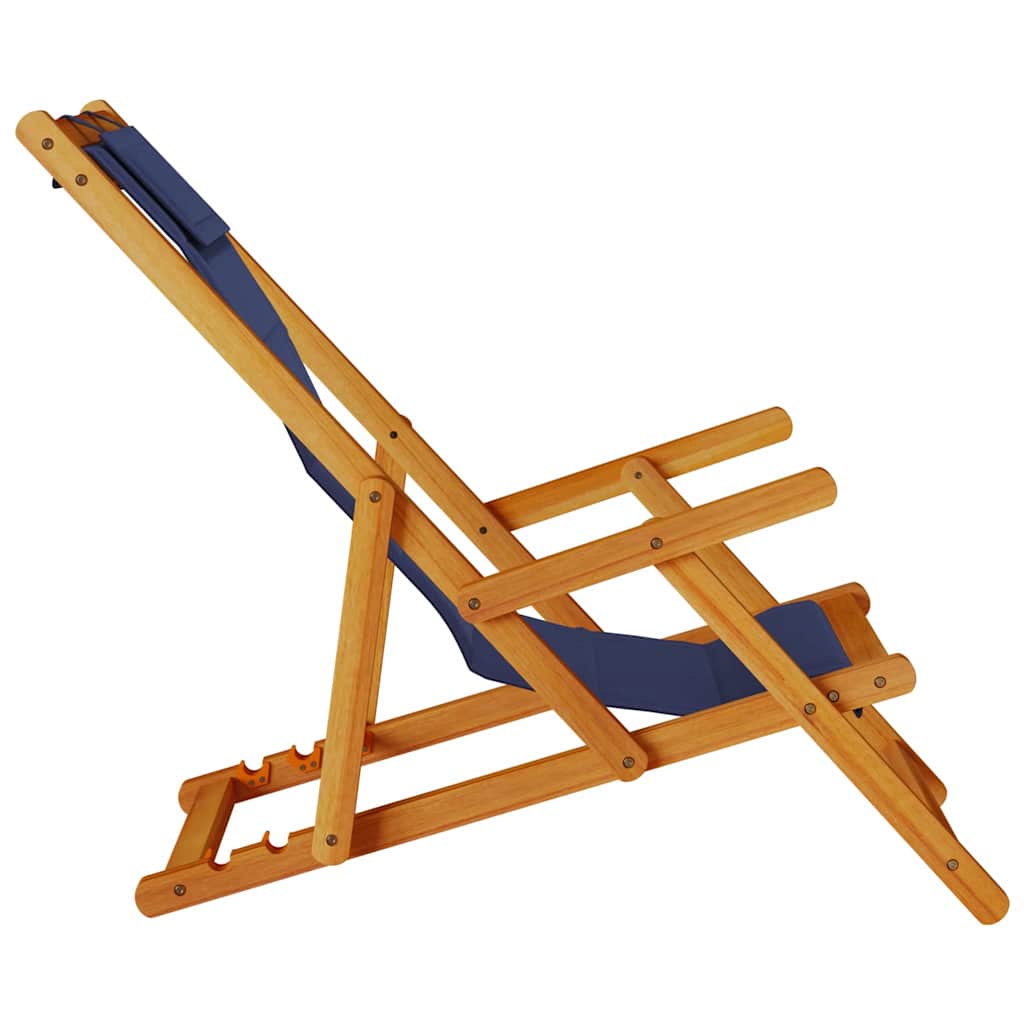 Beach Chair 2 pcs Brown Solid Acacia Wood