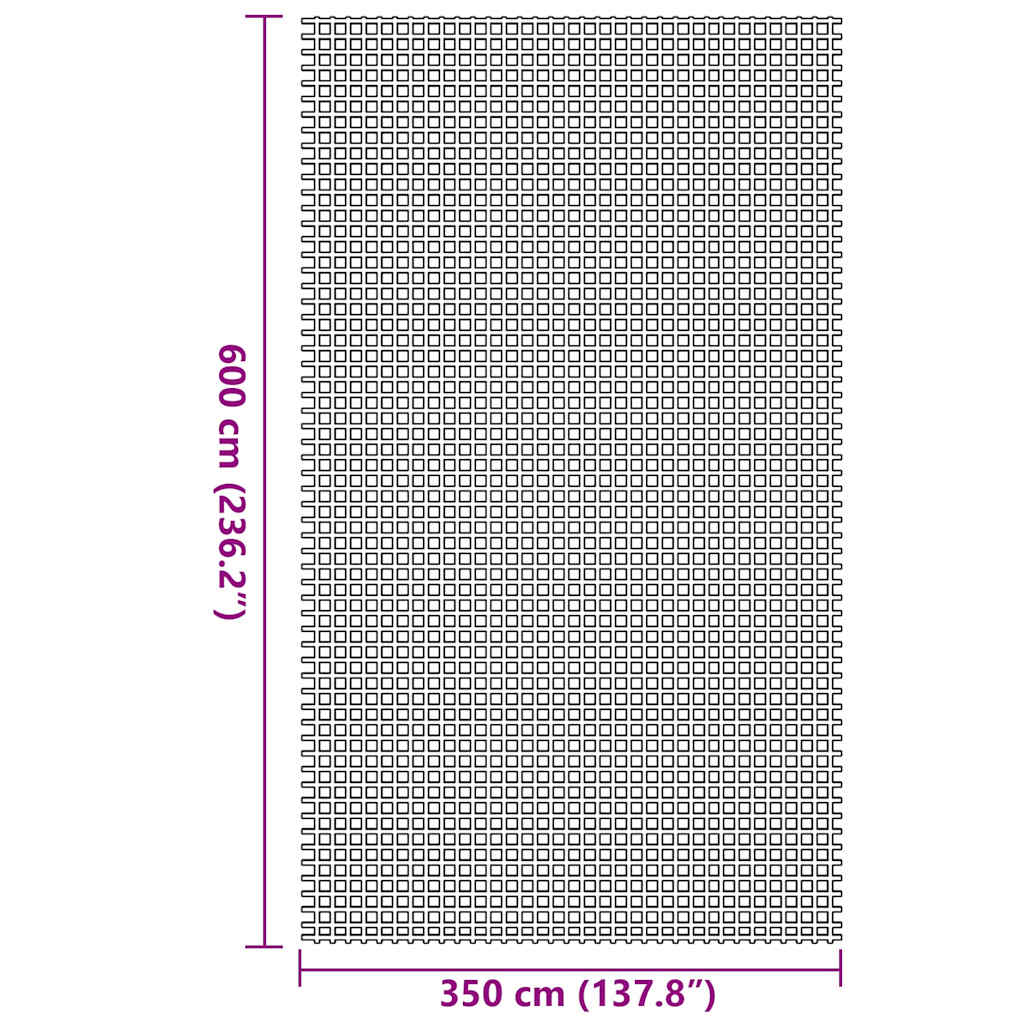 Tent Carpet Anthracite 600 x 350 cm Polyester