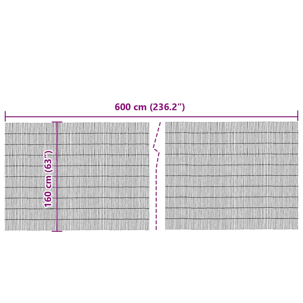 Reed Fence Natural 600 x 160 cm Reed