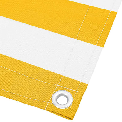 Balcony Screen Yellow and White Stripe 75x800 cm