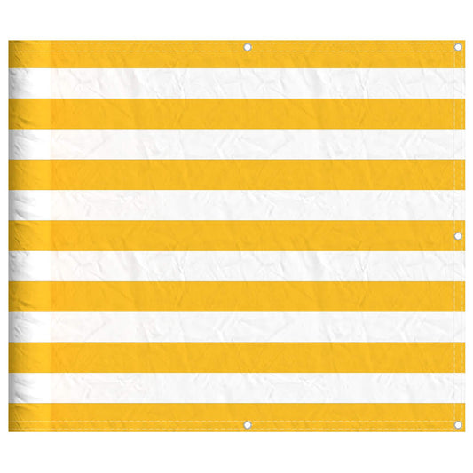 Balcony Screen Yellow and White Stripe 90x1000 cm