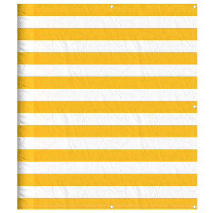 Balcony Screen Yellow and White Stripe 120x700 cm