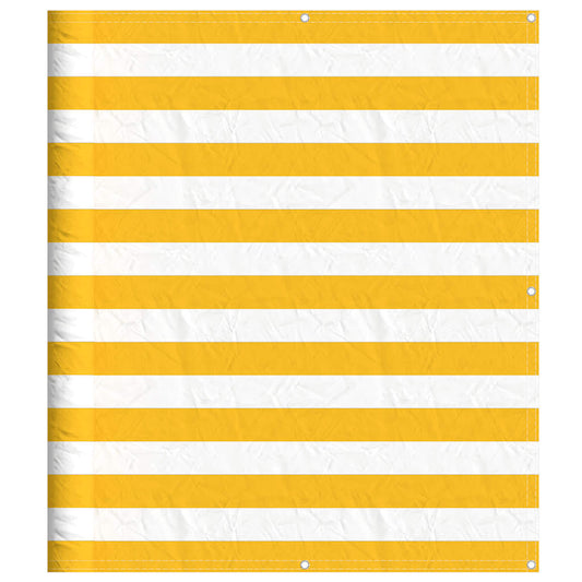 Balcony Screen Yellow and White Stripe 120x700 cm