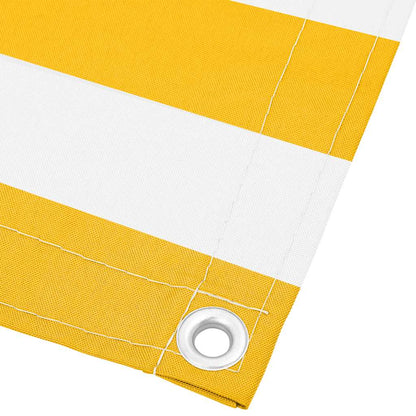 Balcony Screen Yellow and White Stripe 120x700 cm