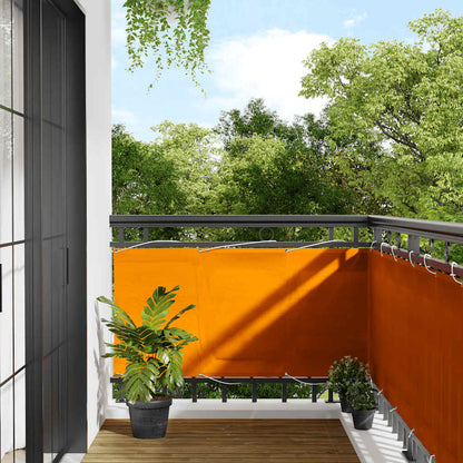 Balcony Screen Orange 75x800 cm 100% Polyester Oxford