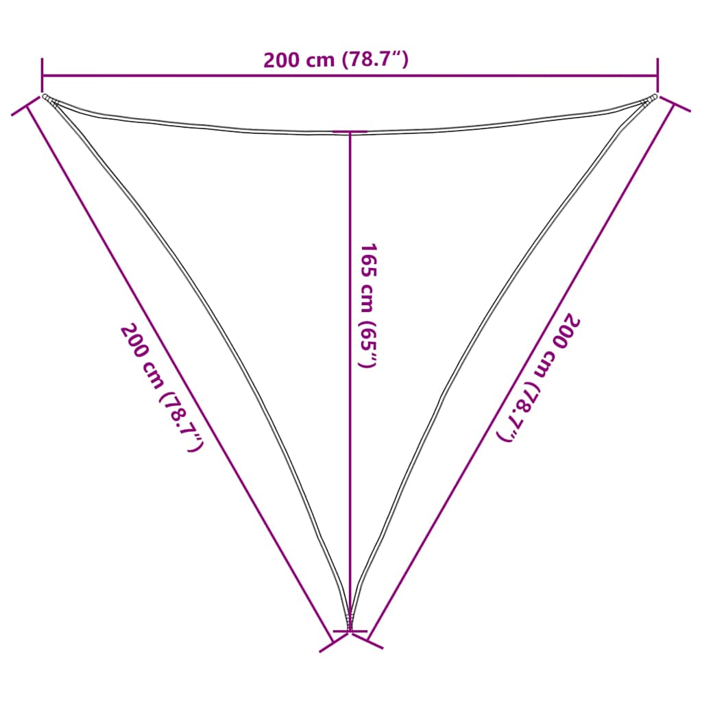 Sun Shade Sail Dark Green 2x2x2 m 100% Polyester Oxford