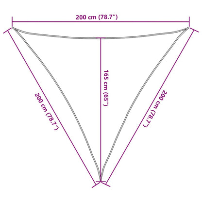 Sun Shade Sail Red 2x2x2 m 100% Polyester Oxford