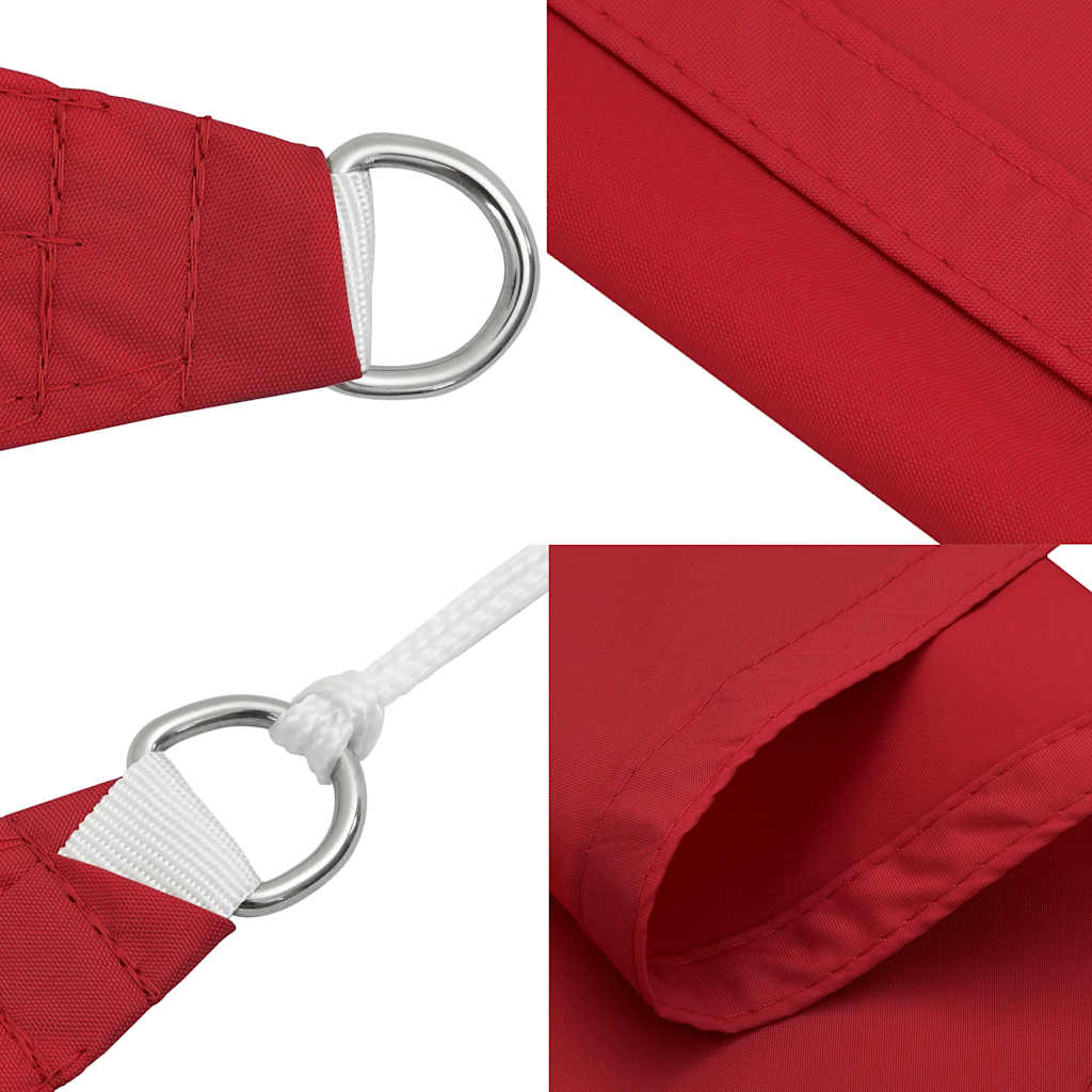 Sun Shade Sail Red 7x5x5 m 100% Polyester Oxford