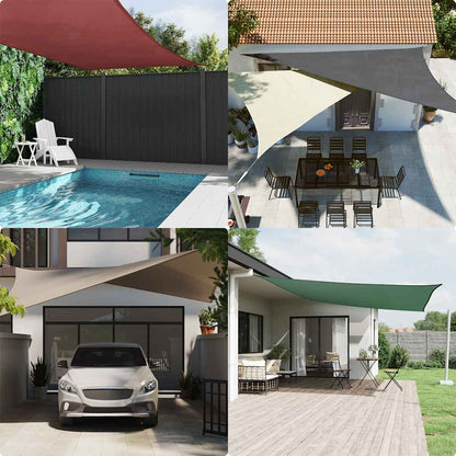 Sun Shade Sail Red 7x5x5 m 100% Polyester Oxford