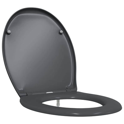 Toilet Seat Anthracite 47 x 37 x 4 cm Duroplast