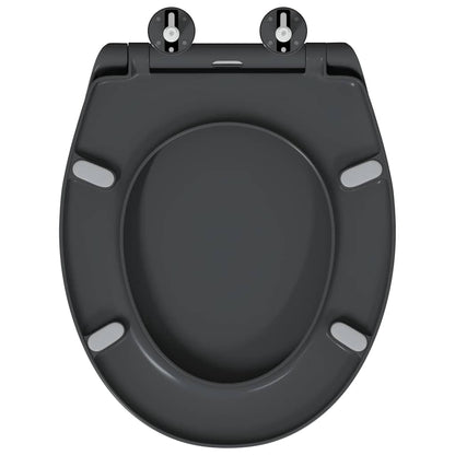 Toilet Seat Anthracite 47 x 37 x 4 cm Duroplast