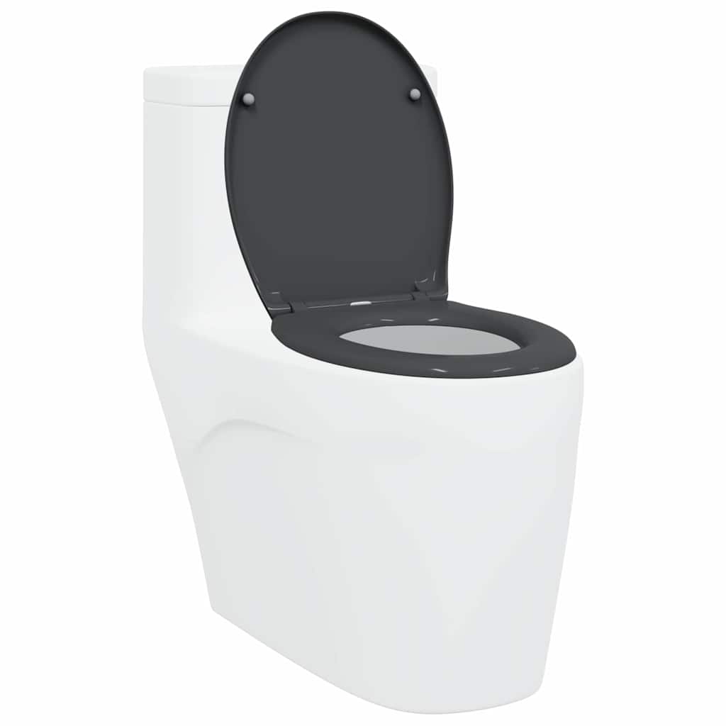 Toilet Seat Anthracite 47 x 37 x 4 cm Duroplast